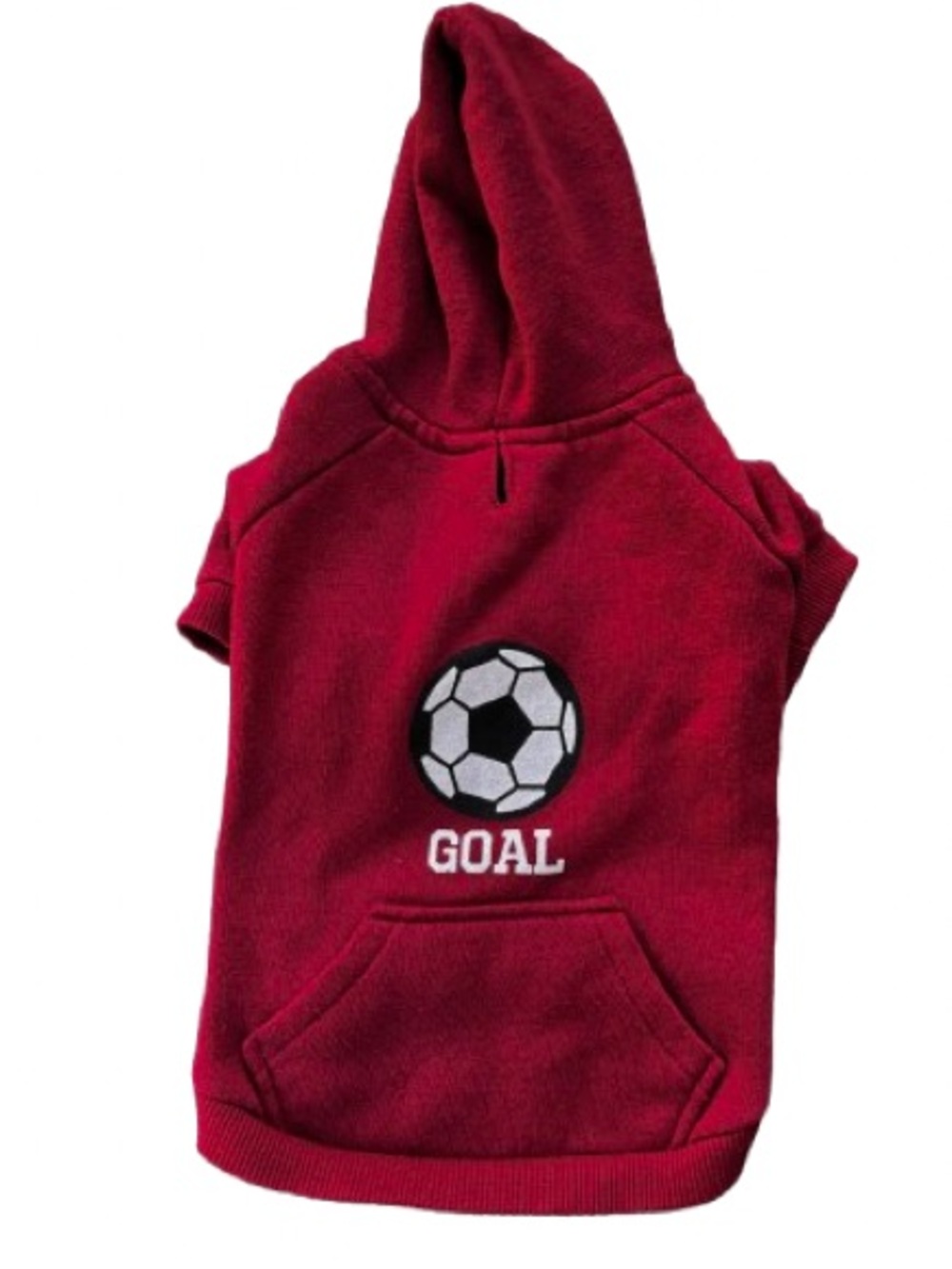 Maroon Soccer Dog Hoodie